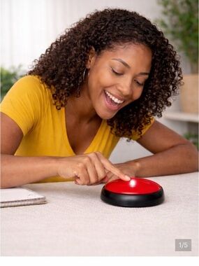 Recordable Talking Buzzer for Live Shows and or Family Games in Red